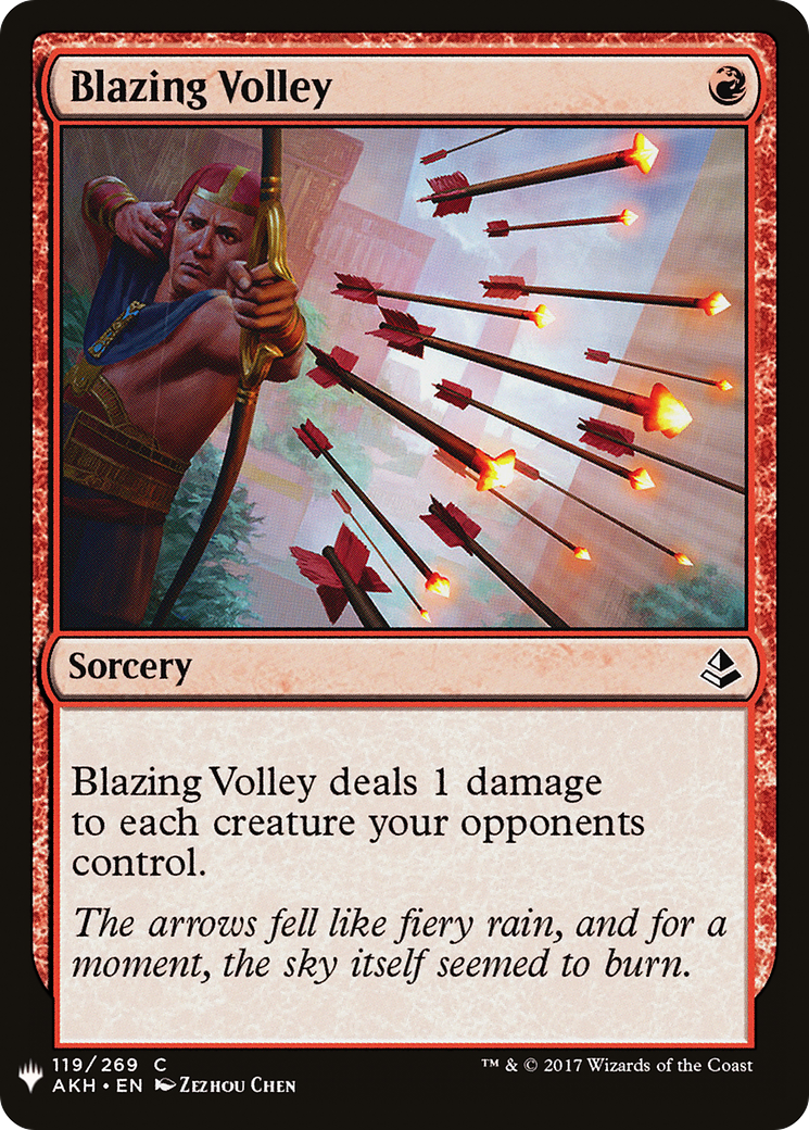 Blazing Volley (LIST-AKH-119) [The List]