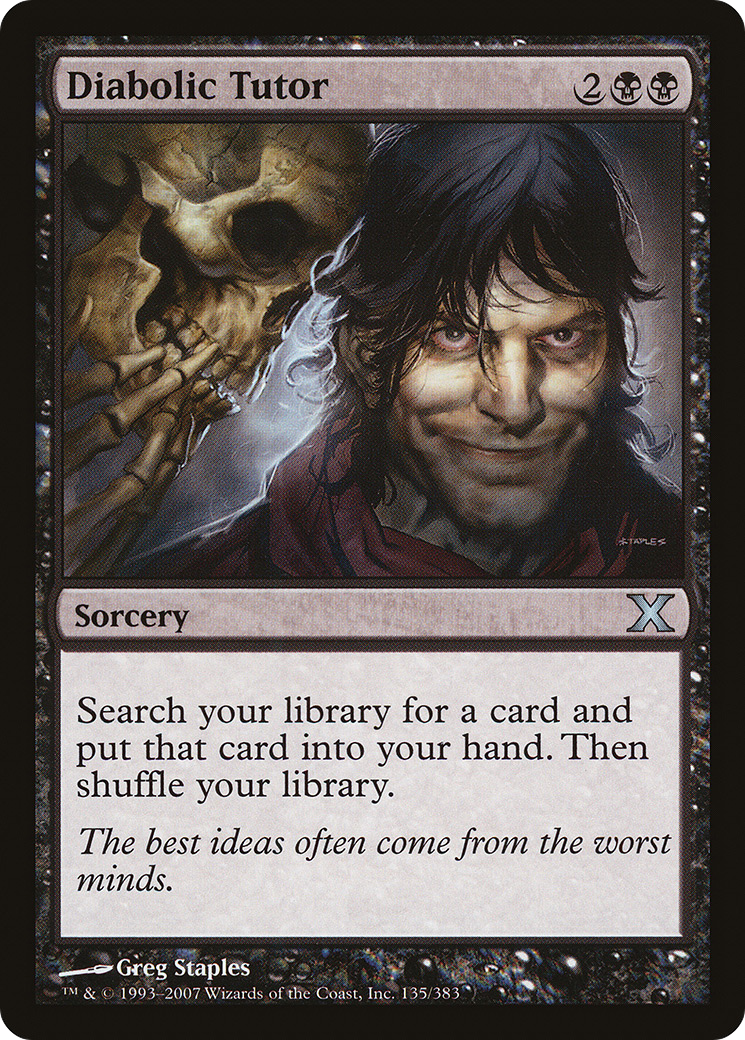 Diabolic Tutor (10E-135) [Tenth Edition]