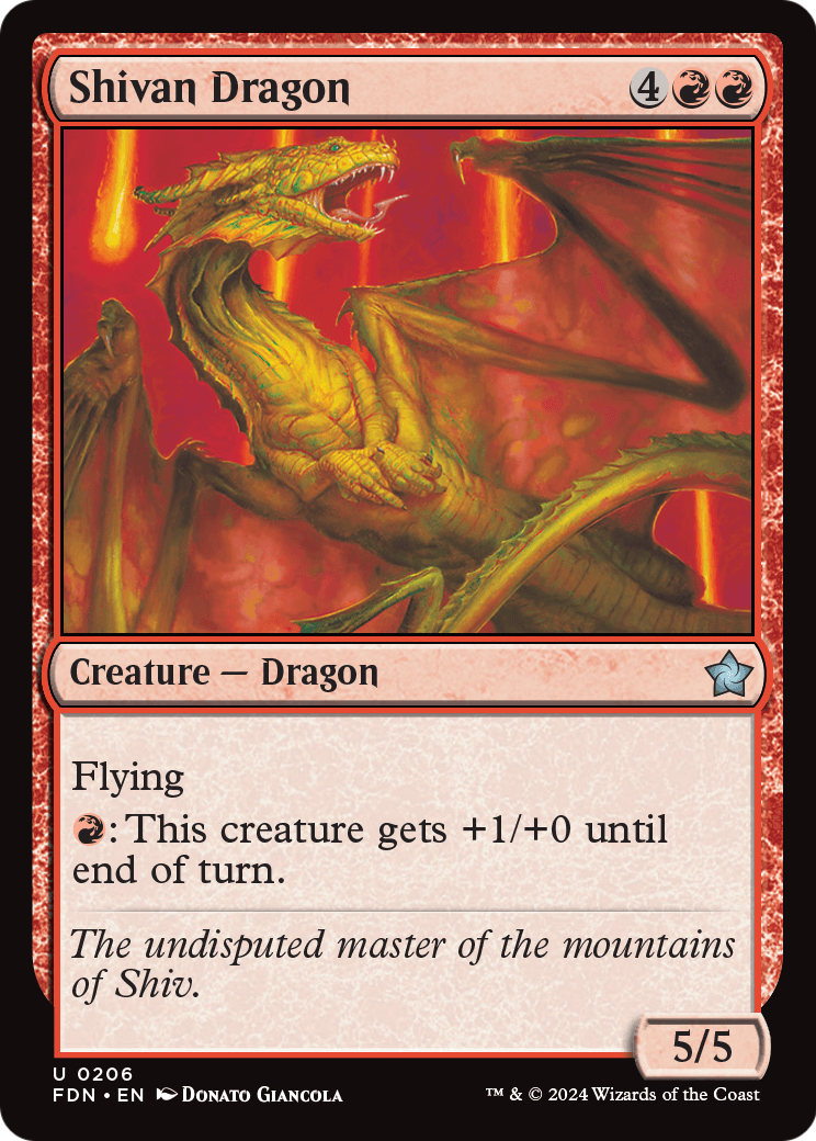 Shivan Dragon (FDN-206) [Foundations]