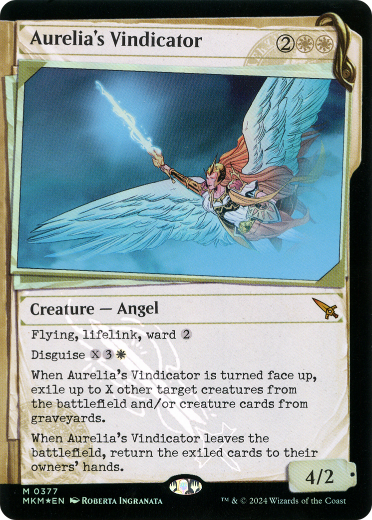 Aurelia's Vindicator (Showcase) (Invisible Ink) (MKM-377) [Murders at Karlov Manor] Foil