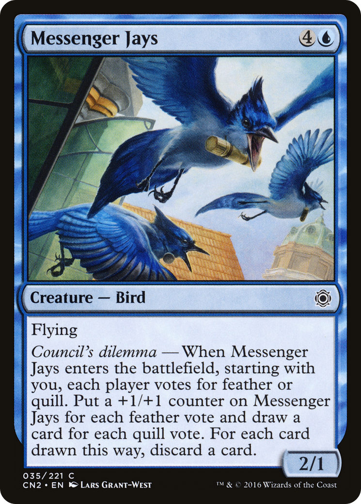 Messenger Jays (CN2-035) [Conspiracy: Take the Crown] Foil