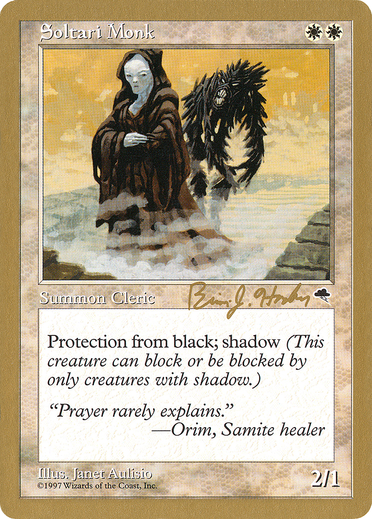 Soltari Monk - 1998 Brian Hacker (TMP) [World Championship Decks 1998]
