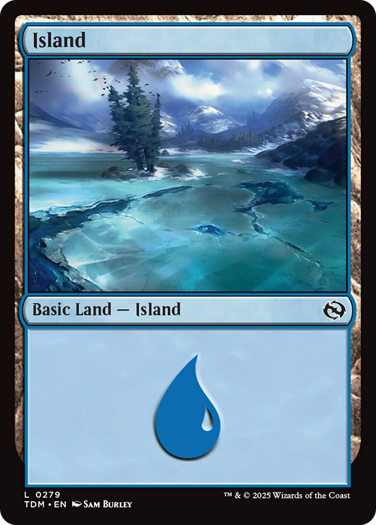 Island (TDM-279) [Tarkir: Dragonstorm] Foil