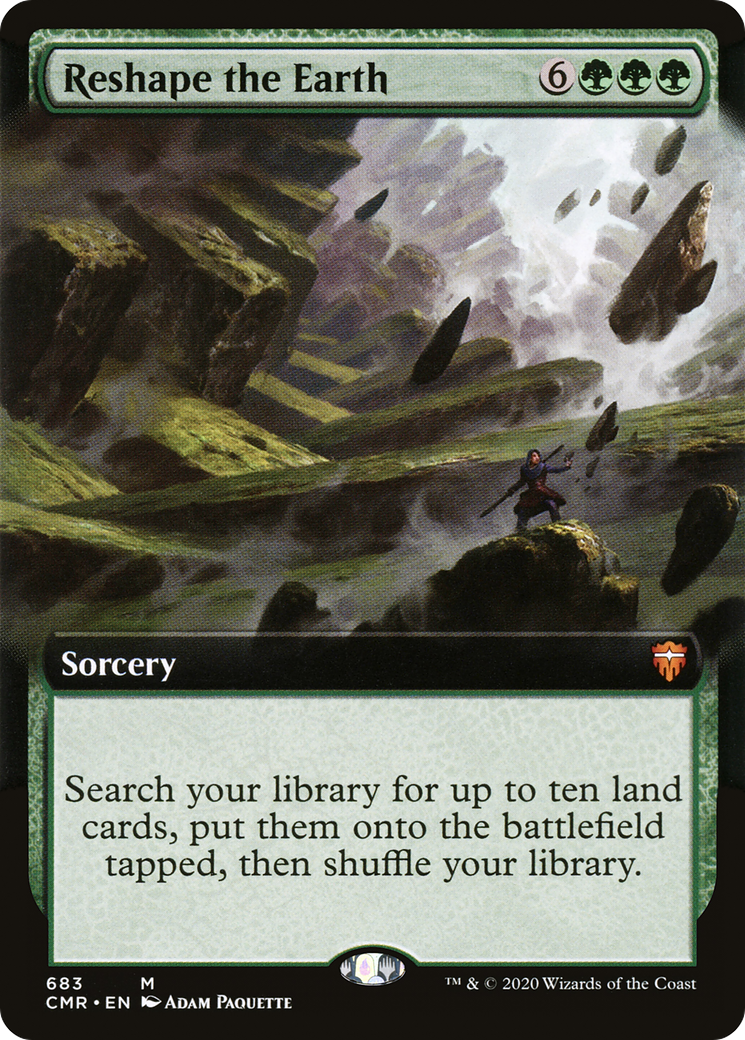 Reshape the Earth (Extended Art) (CMR-683) [Commander Legends] Foil