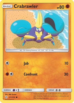 Crabrawler (121/236) [SM  Cosmic Eclipse] Reverse Holofoil - Common