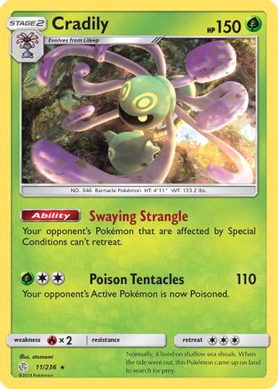 Cradily (11/236) [SM  Cosmic Eclipse] Reverse Holofoil - Rare