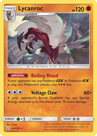Lycanroc (124/236) [SM  Cosmic Eclipse] Reverse Holofoil - Holo Rare