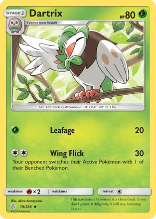 Dartrix (19/236) [SM  Cosmic Eclipse] - Uncommon