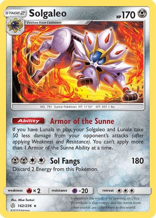 Solgaleo (142/236) [SM  Cosmic Eclipse] Holofoil - Holo Rare