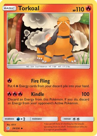 Torkoal (29/236) [SM  Cosmic Eclipse] - Uncommon