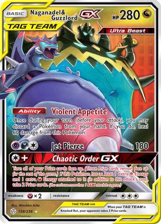 Naganadel & Guzzlord GX (158/236) [SM  Cosmic Eclipse] Holofoil - Ultra Rare