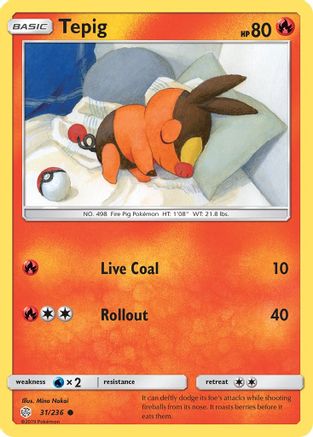 Tepig (031/236) [SM  Cosmic Eclipse] Reverse Holofoil - Common