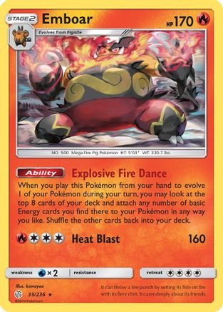 Emboar (033/236) [SM  Cosmic Eclipse] - Rare