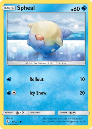 Spheal (049/236) [SM  Cosmic Eclipse] Reverse Holofoil - Common