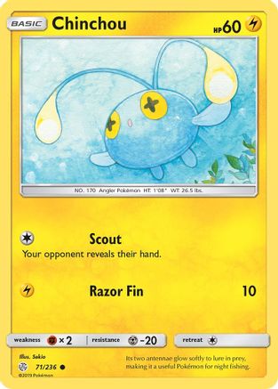 Chinchou (071/236) [SM  Cosmic Eclipse] Reverse Holofoil - Common