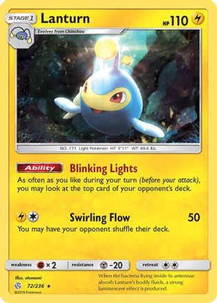Lanturn (72/236) [SM  Cosmic Eclipse] - Rare