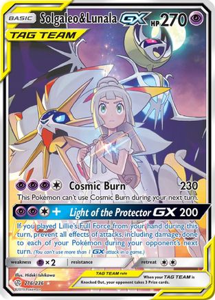 Solgaleo & Lunala GX (Full Art) (216/236) [SM  Cosmic Eclipse] Holofoil - Ultra Rare