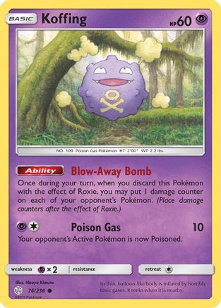 Koffing (076/236) [SM  Cosmic Eclipse] Reverse Holofoil - Common