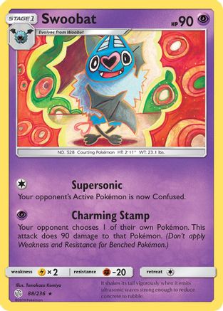Swoobat (088/236) [SM  Cosmic Eclipse] Reverse Holofoil - Rare