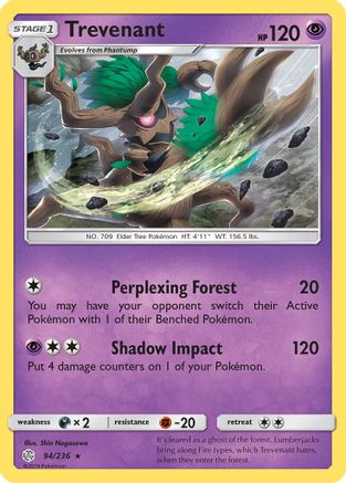 Trevenant (94/236) [SM  Cosmic Eclipse] - Rare