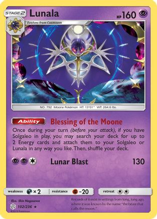 Lunala (102/236) [SM  Cosmic Eclipse] Holofoil - Holo Rare