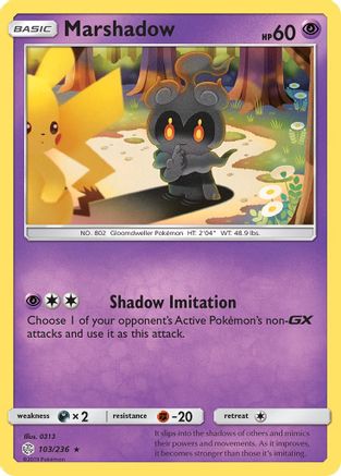 Marshadow (103/236) [SM  Cosmic Eclipse] Reverse Holofoil - Rare