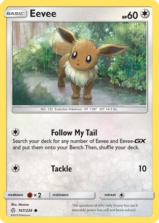 Eevee (167/236) [SM  Cosmic Eclipse] Reverse Holofoil - Common