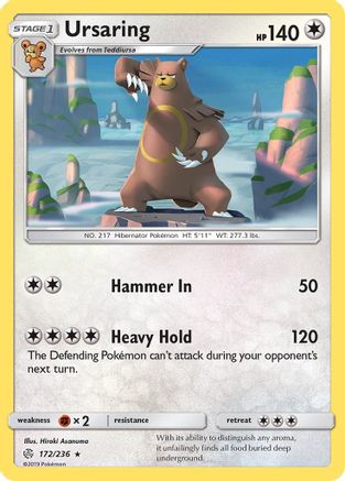 Ursaring (172/236) [SM  Cosmic Eclipse] Reverse Holofoil - Rare