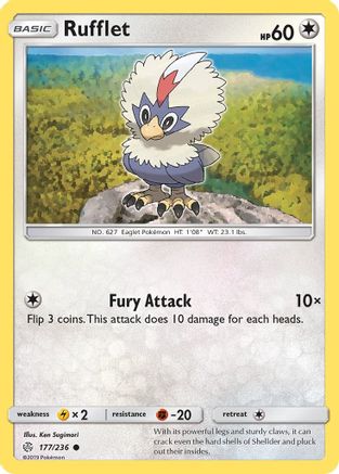 Rufflet (177/236) [SM  Cosmic Eclipse] Reverse Holofoil - Common