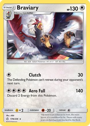 Braviary (178/236) [SM  Cosmic Eclipse] Reverse Holofoil - Rare