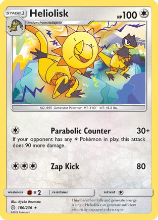 Heliolisk (180/236) [SM  Cosmic Eclipse] Reverse Holofoil - Rare