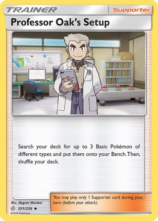 Professor Oak's Setup (201/236) [SM  Cosmic Eclipse] - Uncommon