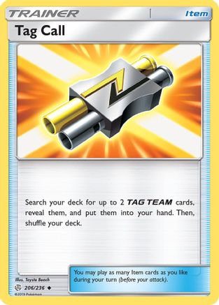 Tag Call (206/236) [SM  Cosmic Eclipse] Reverse Holofoil - Uncommon