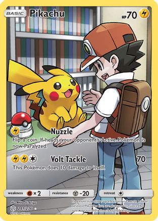 Pikachu (Secret) (241/236) [SM  Cosmic Eclipse] Holofoil - Secret Rare