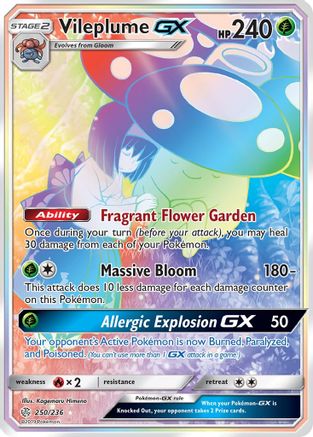 Vileplume GX (Secret) (250/236) [SM  Cosmic Eclipse] Holofoil - Secret Rare