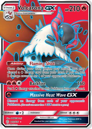 Volcarona GX (Full Art) (213/236) [SM  Cosmic Eclipse] Holofoil - Ultra Rare