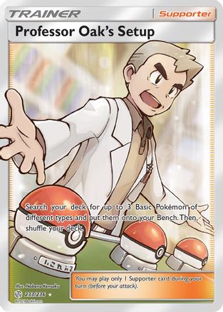 Professor Oak's Setup (Full Art) (233/236) [SM  Cosmic Eclipse] Holofoil - Ultra Rare
