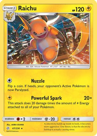 Raichu (067/236) [SM  Cosmic Eclipse] - Rare