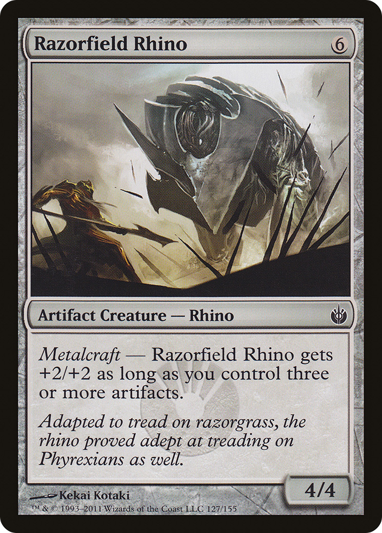 Razorfield Rhino (MBS-127) [Mirrodin Besieged] Foil