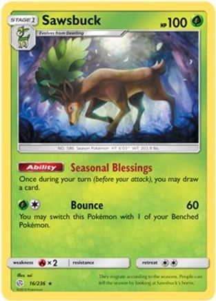 Sawsbuck (Prerelease Kit Exclusive) (16/236) [Deck Exclusives] - Rare