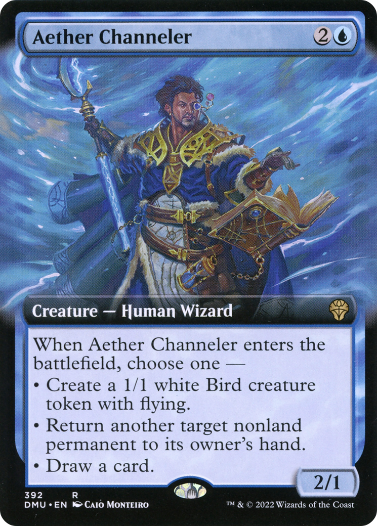 Aether Channeler (Extended Art) (DMU-392) [Dominaria United] Foil