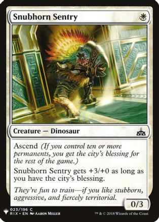 Snubhorn Sentry (LIST-023) [The List Reprints]