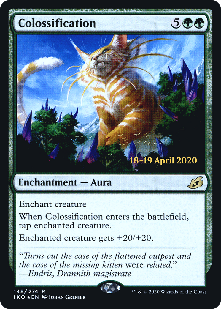 Colossification (PRE-148S) [Ikoria: Lair of Behemoths Promos] Foil