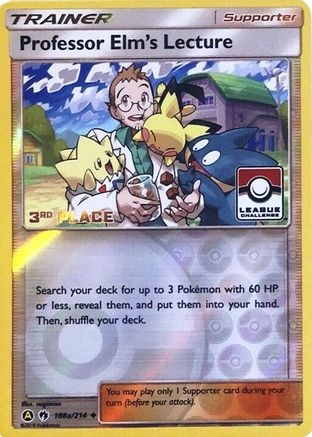 Professor Elm's Lecture (League Challenge) [3rd Place] (188a/214) [League & Championship Cards] Reverse Holofoil - Promo