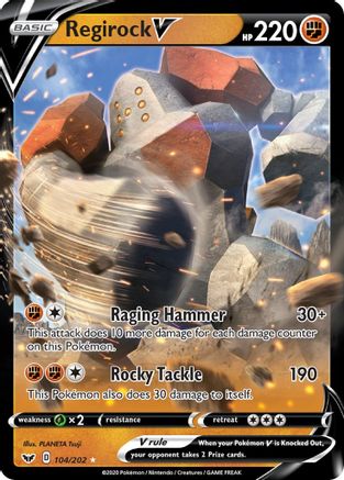 Regirock V (104/202) [SWSH01 Sword & Shield Base Set] Holofoil - Ultra Rare