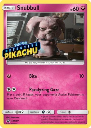 Snubbull - SM200 (Detective Pikachu Stamped) (SM200/248) [SM Promos] Holofoil - Promo
