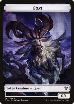 Goat // Satyr Double-Sided Token (THB-1 // 9) [Theros Beyond Death Tokens] Foil