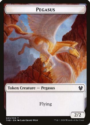 Pegasus // Satyr Double-Sided Token (THB-3 // 9) [Theros Beyond Death Tokens] Foil
