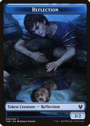 Reflection // Satyr Double-Sided Token (THB-5 // 9) [Theros Beyond Death Tokens] Foil