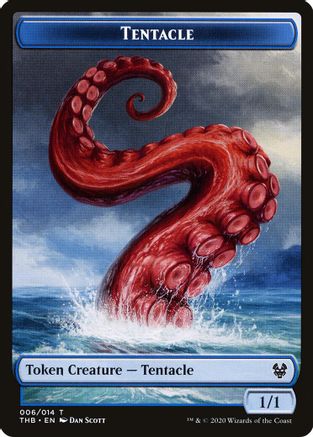 Tentacle // Satyr Double-Sided Token (THB-6 // 9) [Theros Beyond Death Tokens] Foil